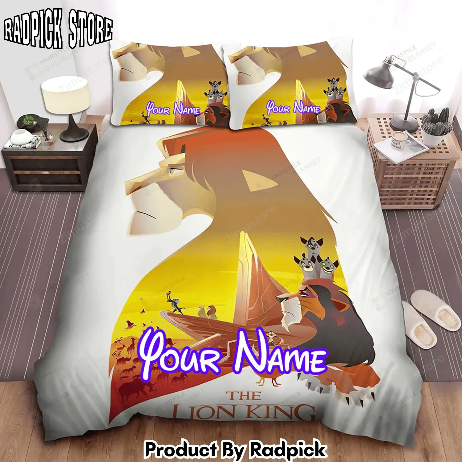 Radpick the lion king digital art poster bed sheets spread comforter duvet cover personalized name bedding sets rp3271089